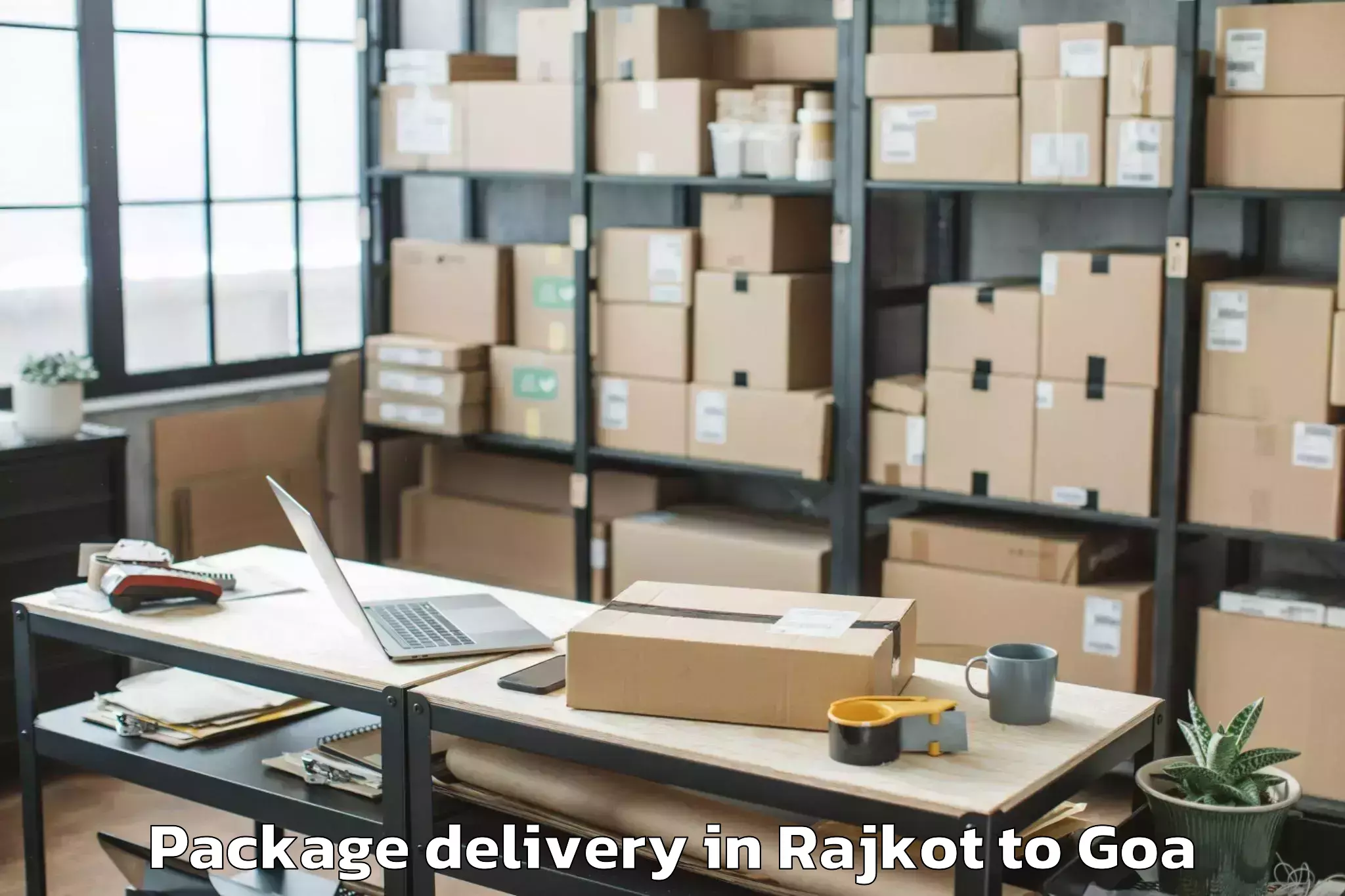 Trusted Rajkot to Saligao Package Delivery